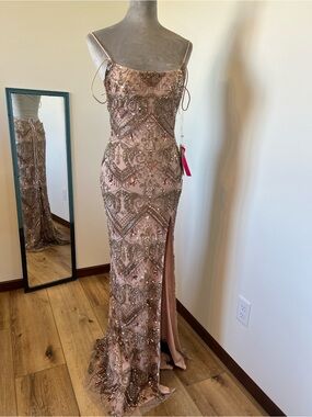 Beaded Embellished Evening Gown - Blush - Morilee Prom dress
Size 00